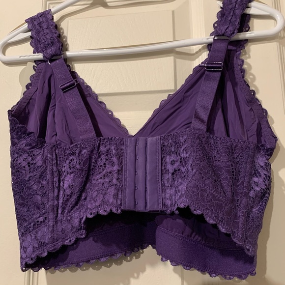 Parfait Wireless Lace Bra - Style P4582 Mulberry UK Size 38G NWT - Picture 2 of 2